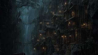🏰 Overcome Insomnia & Sleep with Rain In Magical Forest Village 🏰 Deep Sleep Instantly with the Rain