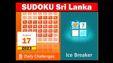Microsoft Sudoku Ice Breaker - Daily Challenge 17th August 2023