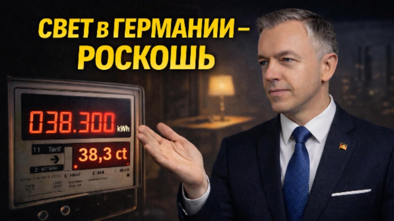 Самое дорогое электричество в Европе - кто довёл Германию до этого?