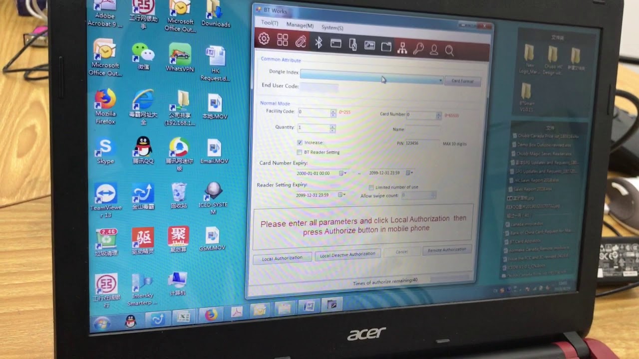 BLE ReaderLocal Authorization YouTube