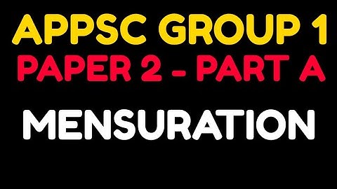 APPSC GROUP 1 PAPER 2 || MENTAL ABILITY || LOGICAL REASONING || MENSURATION PART 2|| @APSC Academy