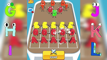 MAX LEVEL in Merge Alphabet: Number Run Battles 5 ⭐⭐⭐⭐⭐ NEW UPDATE abcdefghijklmnopqrstuvwxyz