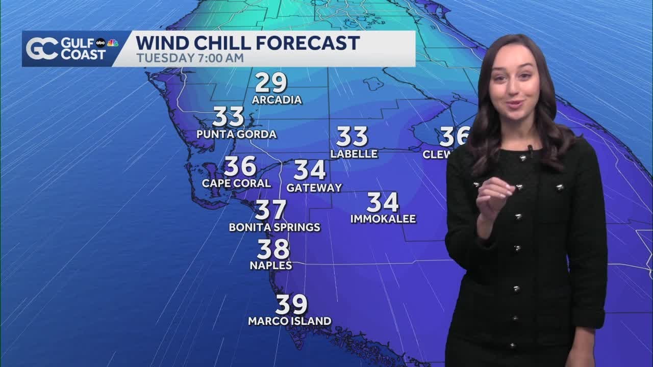 Record cold Tuesday for southwest Florida