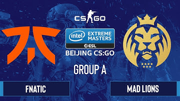 CS:GO - MAD Lions vs. fnatic [Mirage] Map 3 - IEM Beijing 2020 Online - Group A - EU