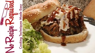 Tennessee Titans Pulled Pork BBQ Burger - NoRecipeRequired.com