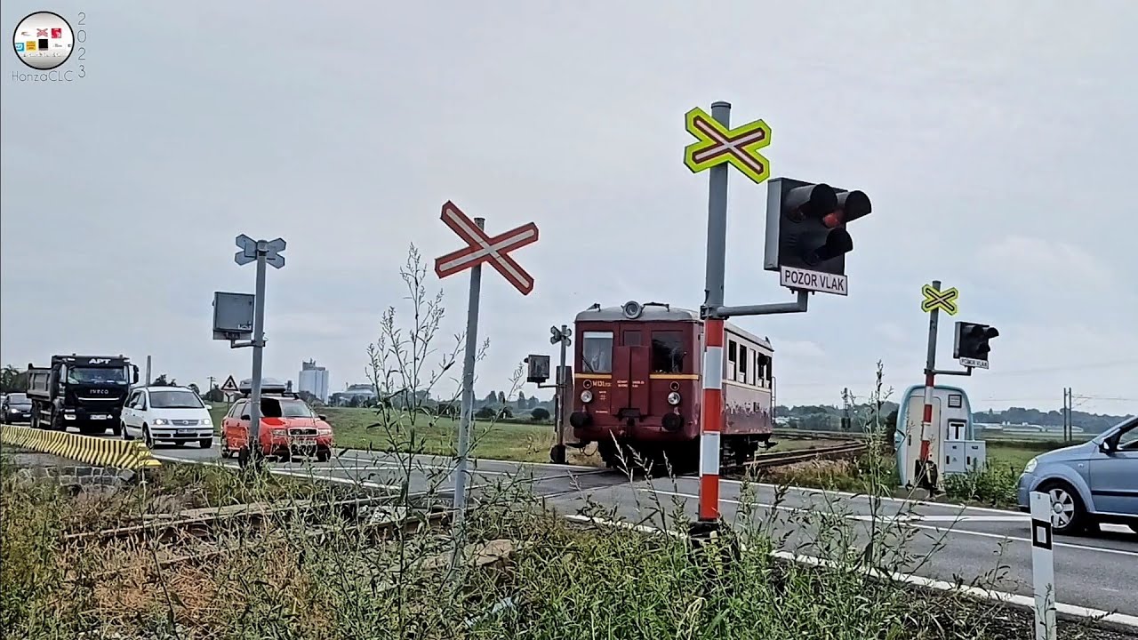 Železniční přejezd Trotina 5.7. 2023 Czech railroad crossing