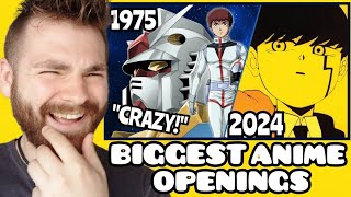 First Time Reacting to The MOST POPULAR Anime Opening of Each Year 1975  2024 | ANIME REACTION!