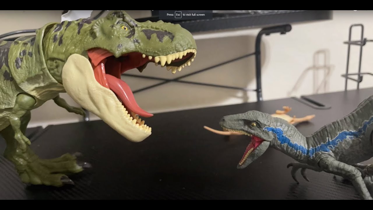 T. rex vs Blue! T. Rex vs Blue *Official Trailer* (Jurassic World Stop ...