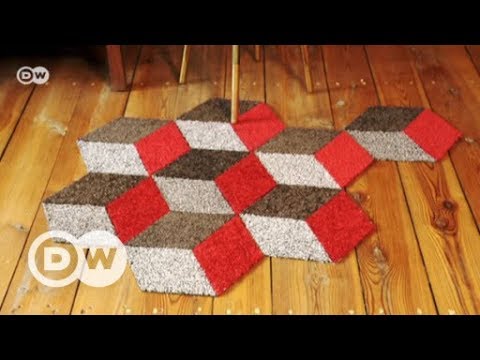 DIY Teppich aus geometrischen Formen