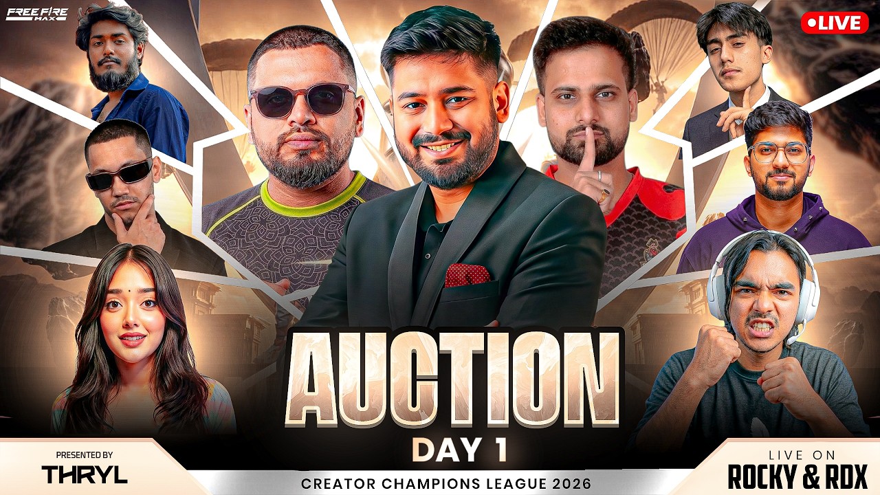 Creator Champions League 2026 - Auction Day 1 | The Forge Begins #freefire #freefirelive #gyangaming