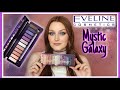 Eveline Cosmetics MYSTIC GALAXY | Свотчи, пять макияжей глаз, обзор | Бюджетная палетка теней