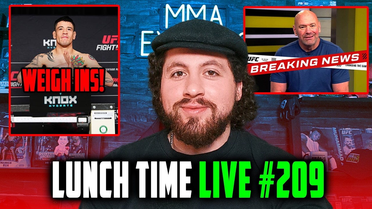 UFC MEXICO CITY WEIGH INS! DANA WHITE NEWS ANNOUNCEMENT? PROCHAZKA VS ULBERG? - LUNCH TIME LIVE