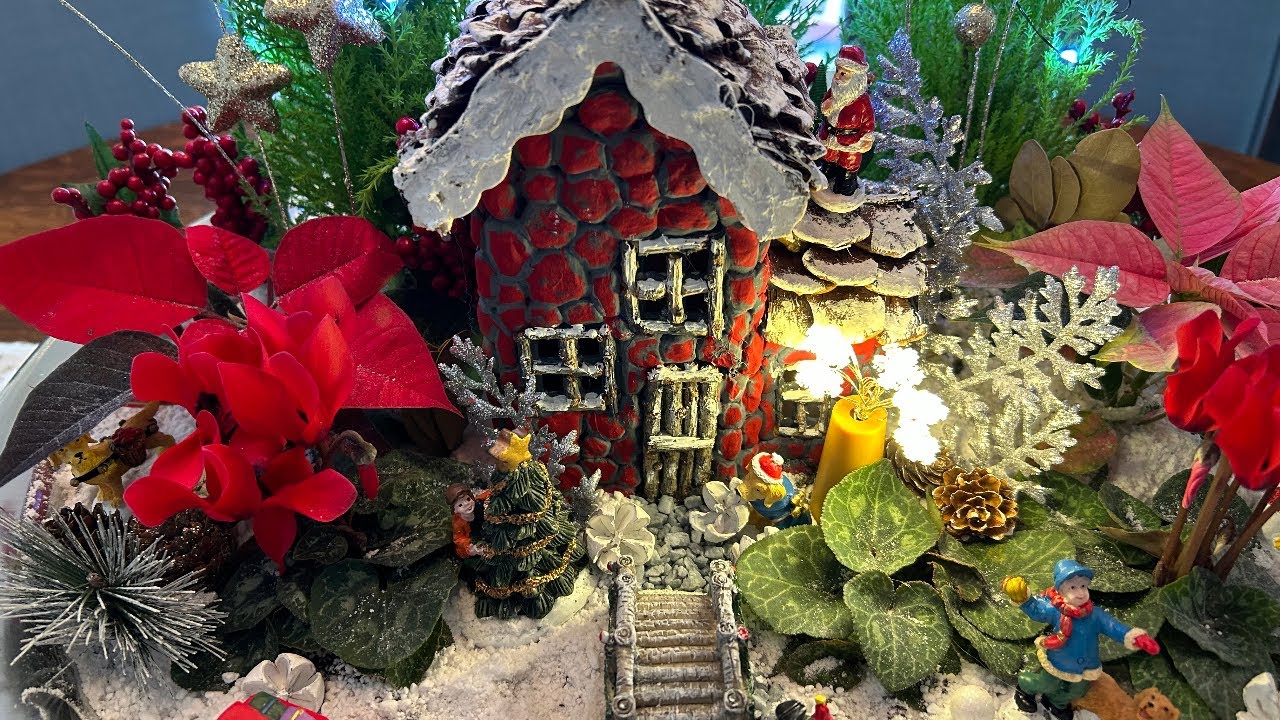 Christmas Miniature Garden - YouTube