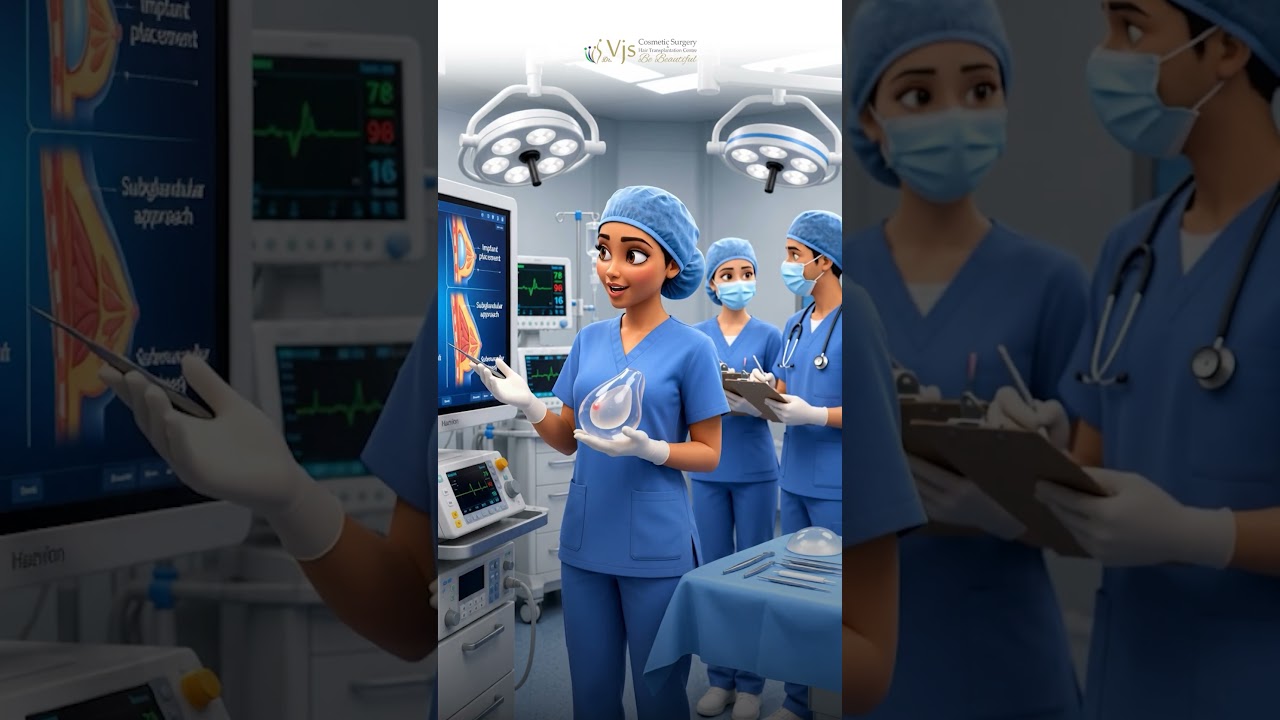 Breast Implant Surgery Explained in 30 Seconds | VJ's Clinics | Breast Augmentation India