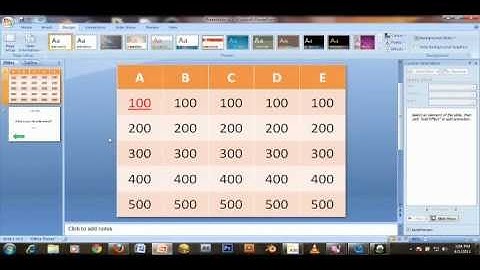 How to make a Jeopardy Game in PowerPoint - Part 1 of 4