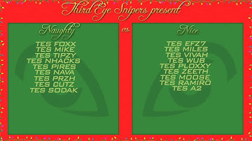 Third Eye Snipers - Naughty vs. Nice Announcement