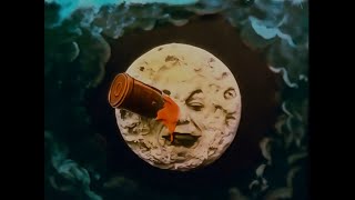 Le voyage dans la lune, Méliès, 1902 colorisé avec boniment français original [upscale HD]