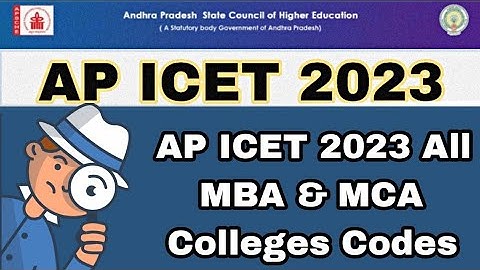 AP ICET Counselling 2023 | All MBA & MCA Colleges Codes | AP ICET 2023 All MBA & MCA Colleges Codes