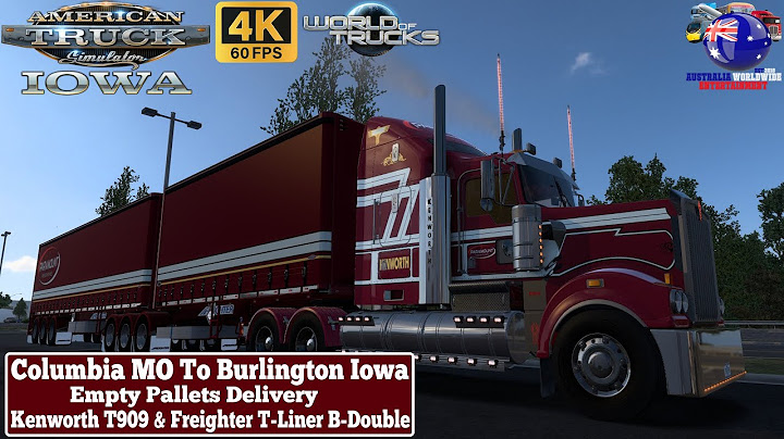 ATS 1.55 | Columbia MO To Burlington Iowa | Kenworth T909 & Freighter T-Liner B-Double #scssoftware