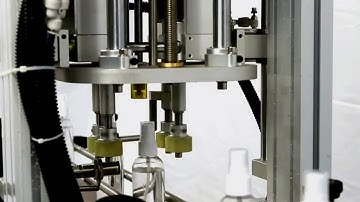 inline screw capping machine pump caps capper equipment máquina taponadora de tornillo