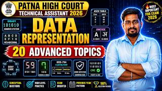 🔥 Data Representation MCQs | Advanced &amp; Conceptual Questions | Patna High Court TA 2026