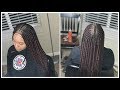 2 Layer Feed Ins+ Box Braids Middle Part