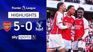 Arsenal move up to THIRD! | Arsenal 5-0 Crystal Palace | Premier League Highlights image