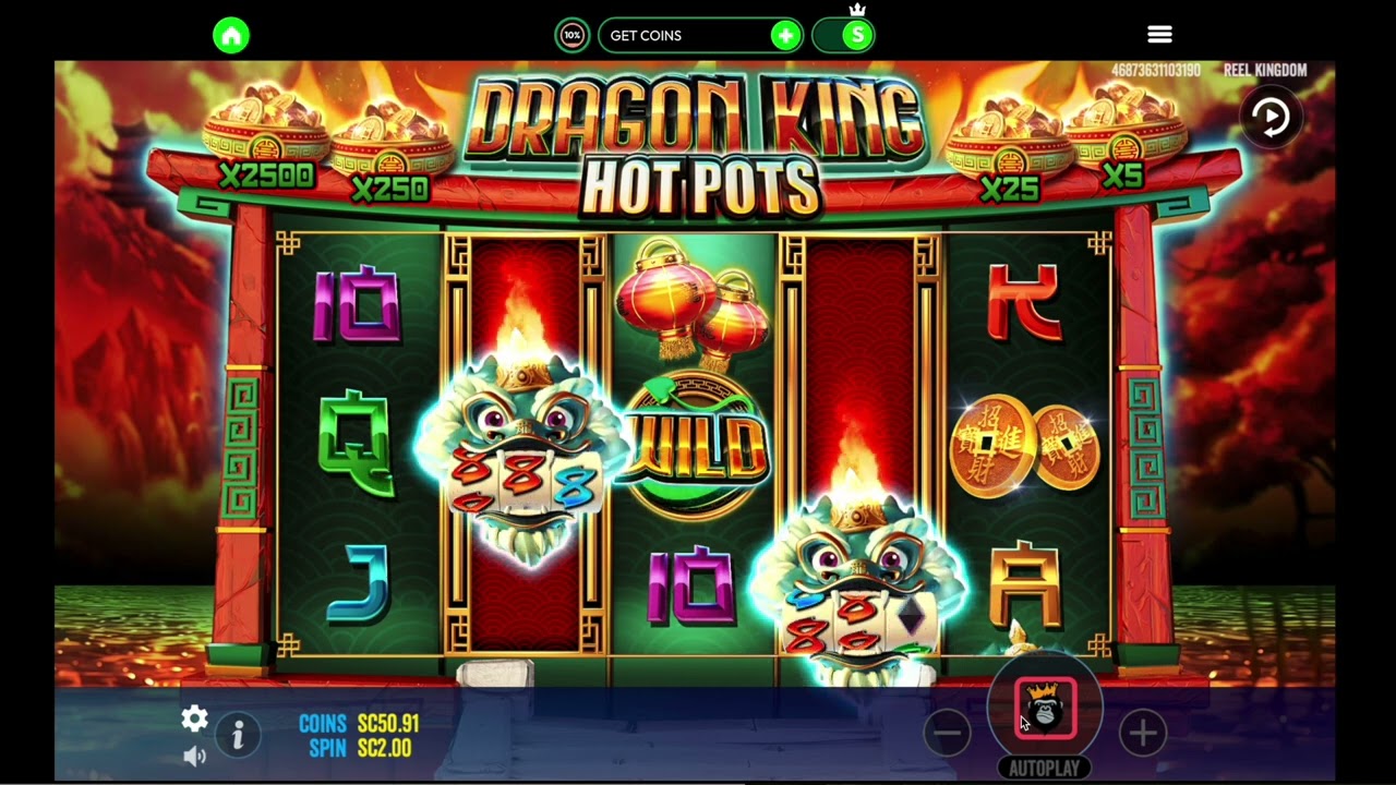 Dragon King Hot Pots on Crown Coins Casino