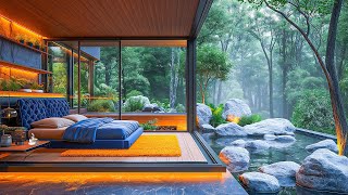 Tropical Forest Spring Bedroom Retreat ☕ Jazz Music & Sound Birdsong Perfect For Concentration