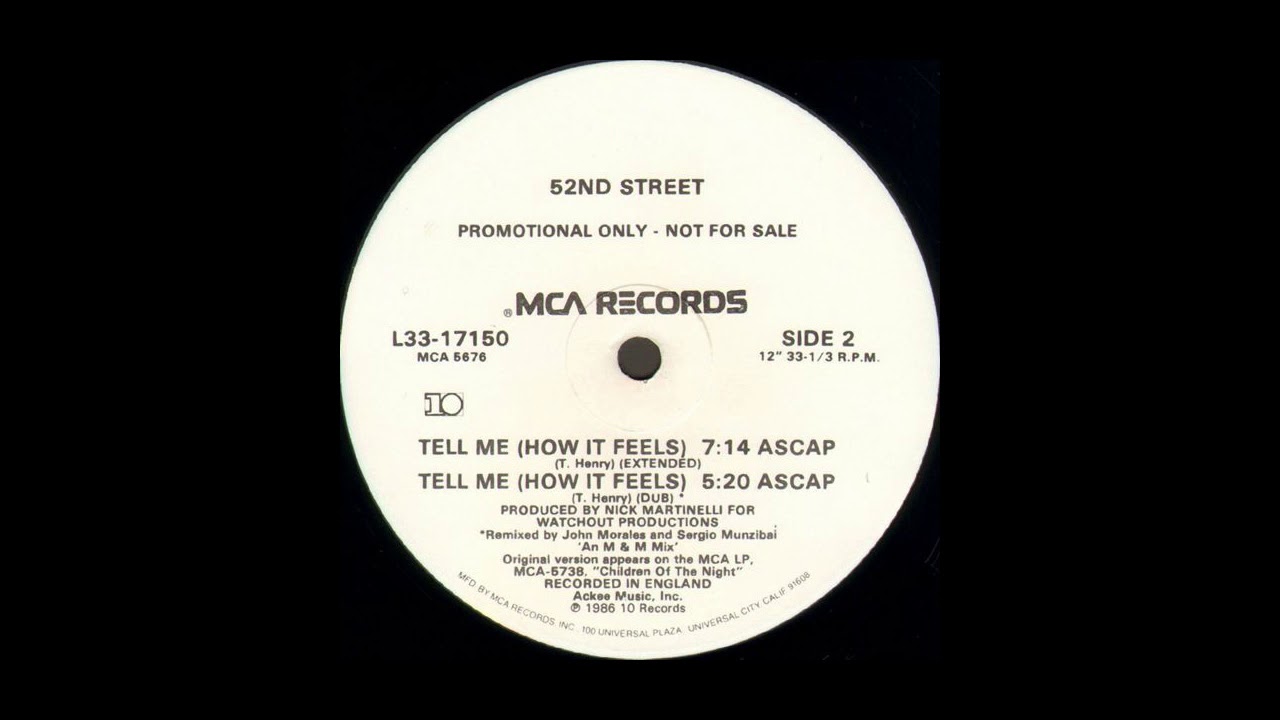52nd Street - Tell Me (How It Feels) [Instrumental Dub] (1985
