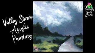 Valley Storm - Intuitive Painting #4 - Acrylic Painting on Canvas