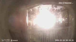Home security camera video shows explosion in northwest Houston