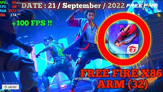 FREE FIRE X86 ARM(32) +100 FPS  أخيرا أخف اصدار من لعبة فري فاير (86) التحديث الجديد للأجهزة الميتة