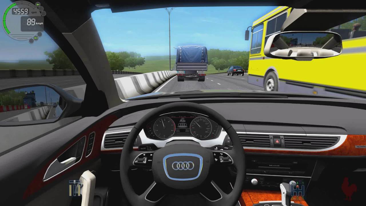 Audi city car driving Audi city car driving