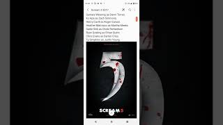 Scream 5 Update #2 And My Original plan for 5 and 6
