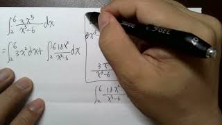 Integration by long division and u substitution