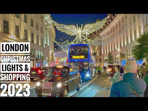 🎄Christmas Walks in Central London 2023 | Central London Christmas Lights & Market [4K HDR]