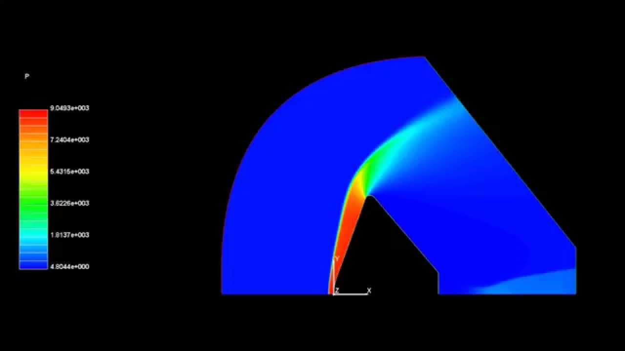 Pressure Results Animation for Pathfinder Entry Vehicle