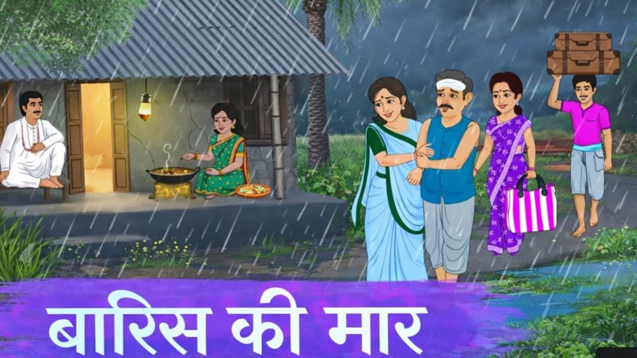 बारिश में मेहमान barish me mehman. Hindi kahani. Hindi moral storie 