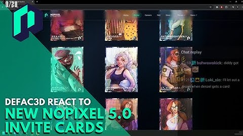 DEFAC3D React to New Nopixel 5.0 Invite Cards | Nopixel
