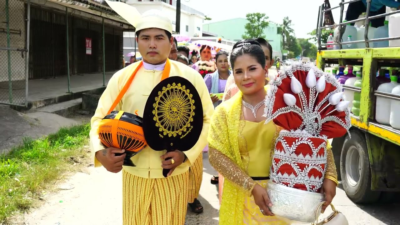 ကိုမင်းချစ်သူ(ခ)ကိုချစ်မိုး + မသန္တာစိုး(ခ)မီးစိုး တို့၏ ကထိန်ခင်း ရဟန်းခံ ရှင်ပြု အလှူတော်မဂ်လာ(1)
