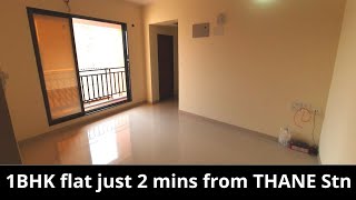 1 bhk flat for sale near thane station | 410 sqft | 24 hrs water | 2 mins walk from stn