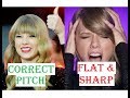 Famous female singers singing off key  flat  sharp notes