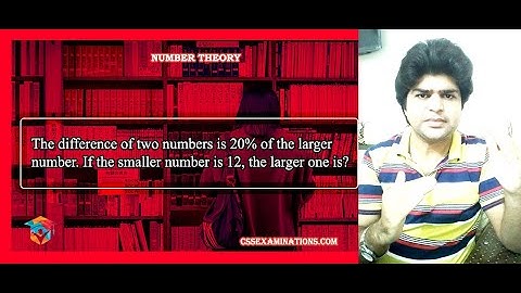 The Difference of Two Numbers is 20% of the Larger Number
