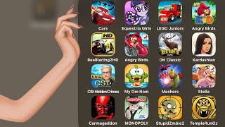 Cars: Fast As Lightning,My Little Pony Equestria Girls,Angry Birds Stella,Temple Run Oz,Lego Juniors