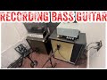 Recording bass guitar in a recording studio using real amps