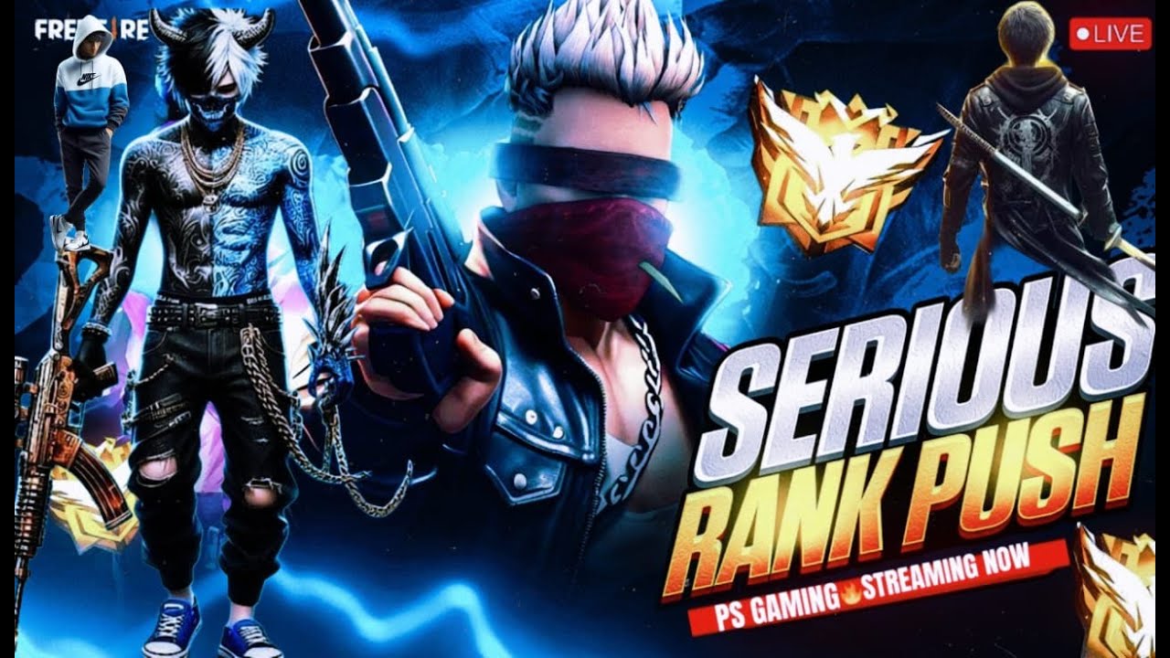 RANK PUSH WITH SUBSCRIBERS FREE FIRE TELUGU -PS GAMAING (POWER STAR ...
