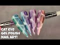 Rainbow Cat Eye Gel Polish Nail Art | Modelones