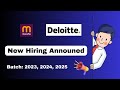 Deloitte New Hiring Announced | Meesho New Hiring Announced | off Campus Drive 2023, 2024, 2025