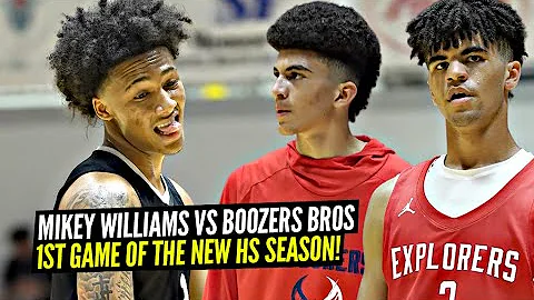 Mikey Williams vs The BOOZER BROS!! 1st Game Of Th...